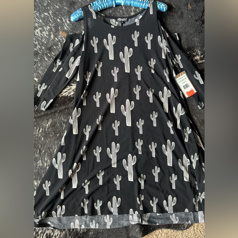 (Adult small) black cactus dress
